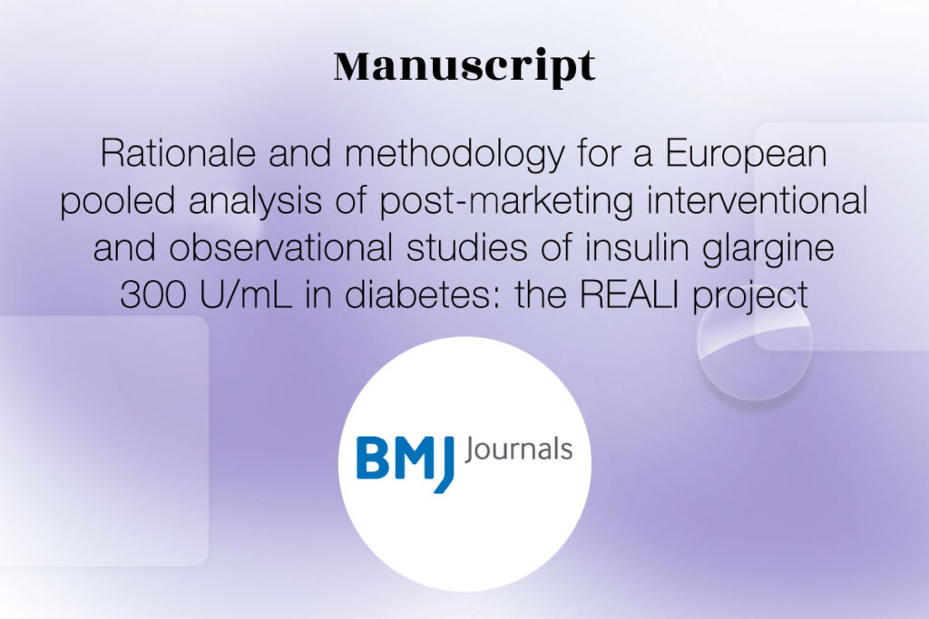 Thumbnail presenting format and title of the article "Rationale and methodology for a European pooled analysis of post-marketing interventional and observational studies of insulin glargine 300 U/mL in diabetes: the REALI project"