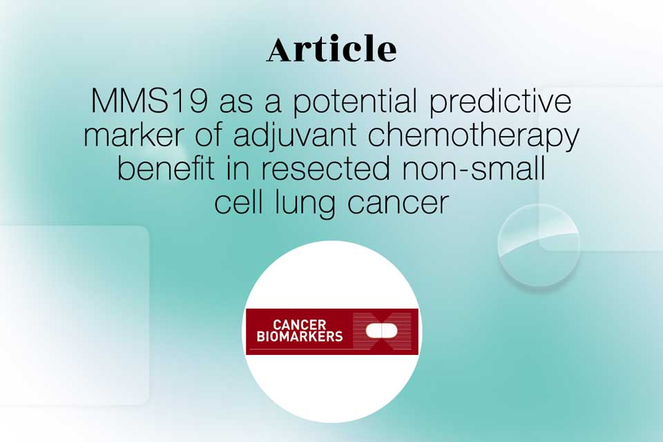 Thumbnail of the article "MMS19 as a potential predictive marker of adjuvant chemotherapy benefit in resected non-small cell lung cancer" published in Cancer Biomarkers written by Quinten Health