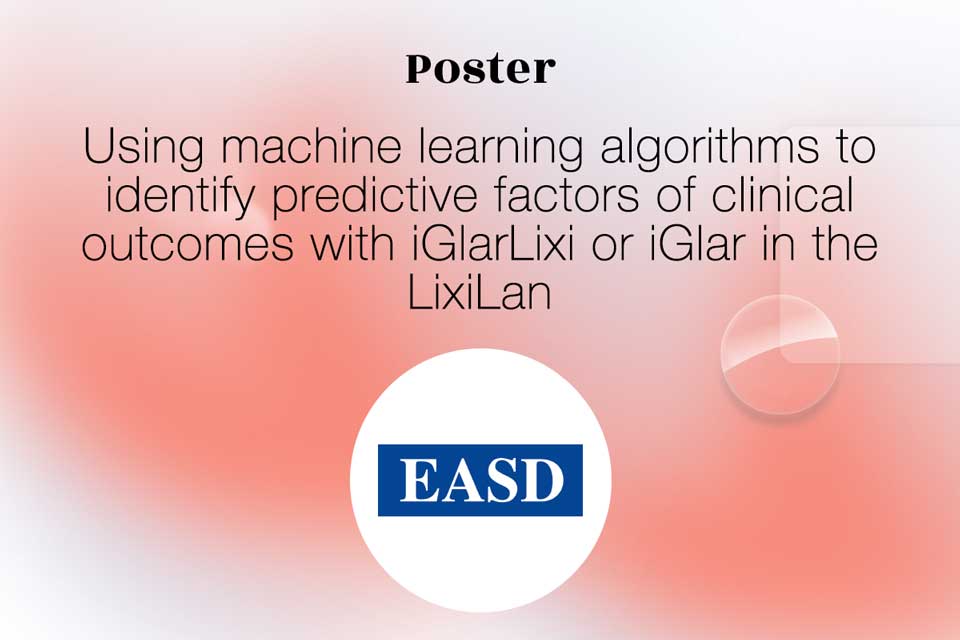 Thumbnail of the poster "Using machine learning algorithms to identify predictive factors of clinical outcomes with iGlarLixi or iGlar in the LixiLan-L trial" presented at EASD in 2017 by Quinten Health