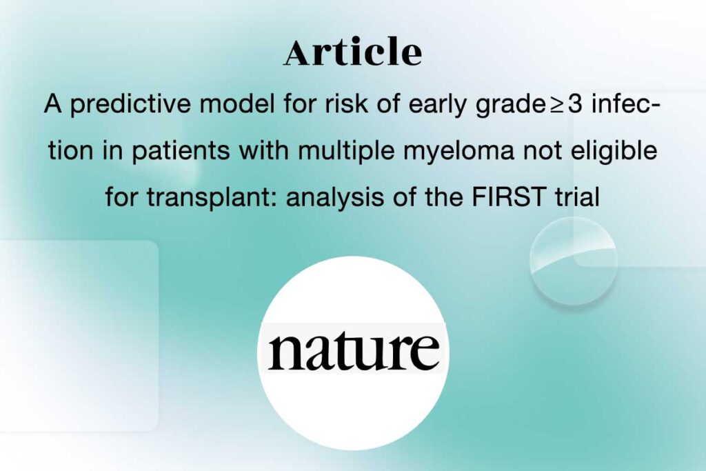 Thumbnail for the Article "A predictive model for risk of early grade ≥ 3 infection in patients with multiple myeloma not eligible for transplant: analysis of the FIRST trial" published in nature journal by Quinten Health