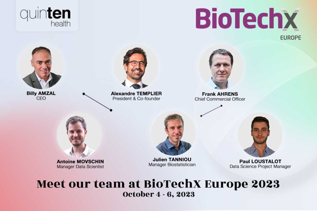 Visual that show the team that will be present at BioTechX 2023