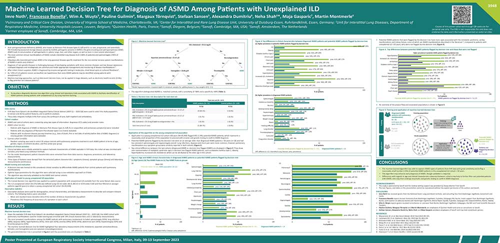 Poster Machine learned decision tree for diagnosis of ASMD among patients with unexplained ILD