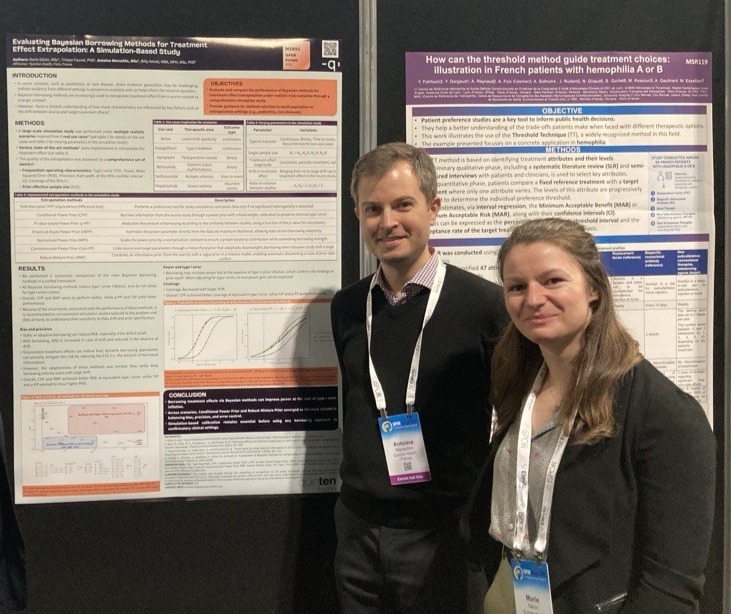 Bayesian borrowing poster on treatment effect extrapolation presented at ISPOR Europe 2025